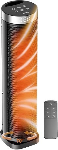 Space Heater for Indoor Use with Remote - 70° Oscillating Tower Electr — Real-world performance testing in action