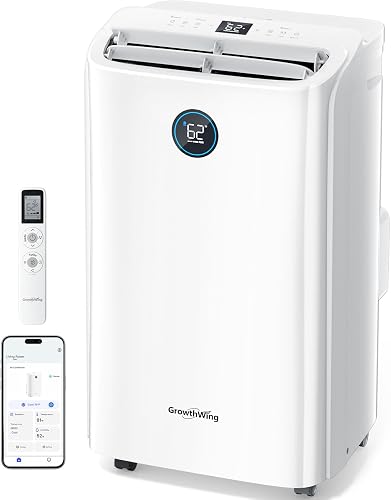 GrowthWing 14,000 BTU Smart WiFi Portable Air Conditioner, Cools up to — Real-world performance testing in action