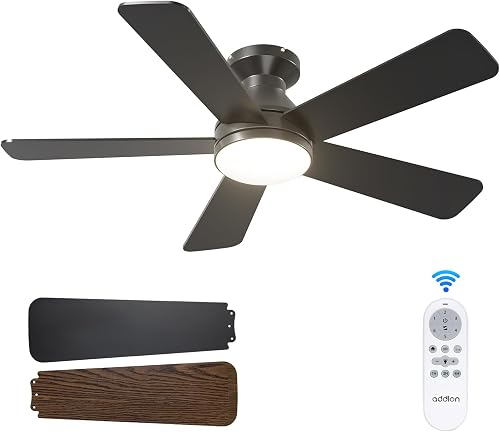 addlon Ceiling Fans with Lights, 42 Inch Low Profile Ceiling Fan with — Design and materials in detail