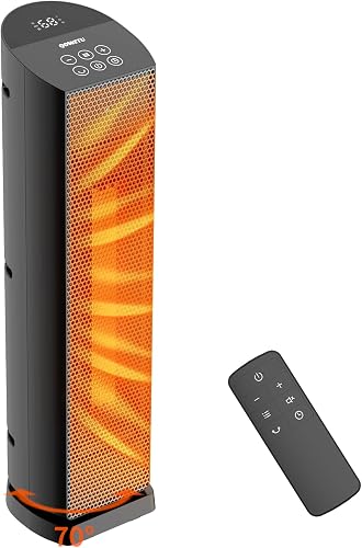 Space Heater for Indoor Use - 24 inches 1500W Ceramic Heater with Remo — Real-world performance testing in action