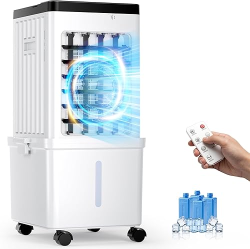 Swamp Cooler, Portable Air Conditioners with 3 wind Modes, 3 Speeds, 3 — Build quality and design details up close