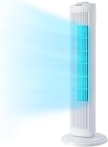 PELONIS 30 Inch Tower Fan for Bedroom, Quiet Oscillating Standing Fan — Real-world performance testing in action
