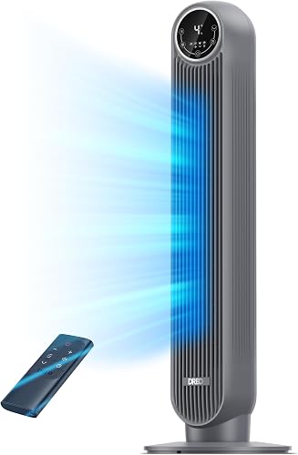 DREO Tower Fan for Bedroom, 25ft/s Velocity Quiet Floor Fan, 90° Oscil — Controls and everyday operation
