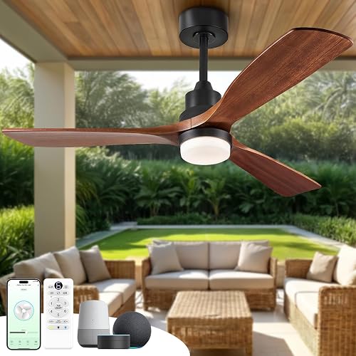 ORGINESE 60 inch Smart Ceiling Fan with Lights,Outdoor Ceiling Fan 3 W — Build quality and design details up close