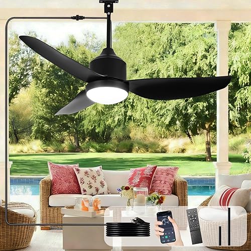 Depuley Outdoor Ceiling Fan with Light: 42 Inch Black Waterproof Gazeb — Real-world performance testing in action