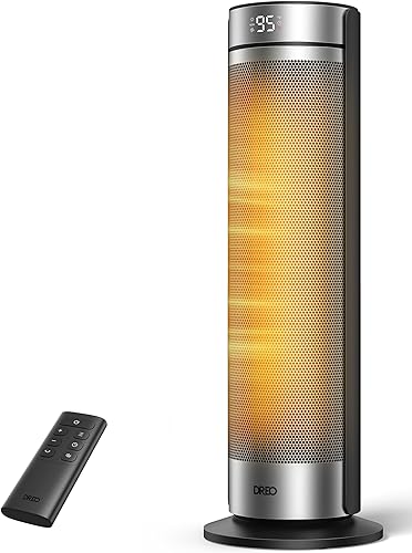 DREO Space Heater for Large Room, 23 Inch Electric Heaters for Indoor — Build quality and design details up close