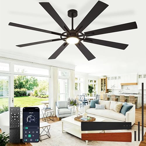 BvenuBigLite Large Ceiling Fans with Lights: Modern 72 Inch 8 Blade Ou — Side-by-side comparison of top picks in this category