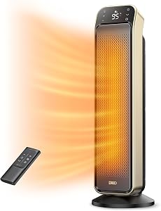 DREO Space Heater Indoor, 25" 11.5ft/s Fast Portable Room Heater with Remote and Ther